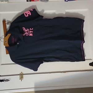 NWT America Eagle Pink and Navy Men's Polo